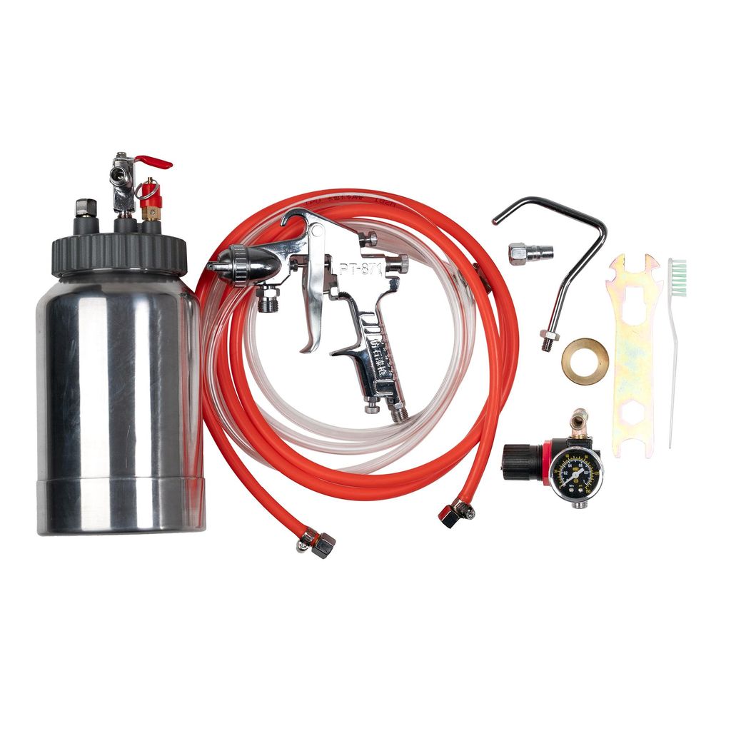 Druckluft Farbspritzgerät 2L Behälter Spritzpistole Airless Produktbild 