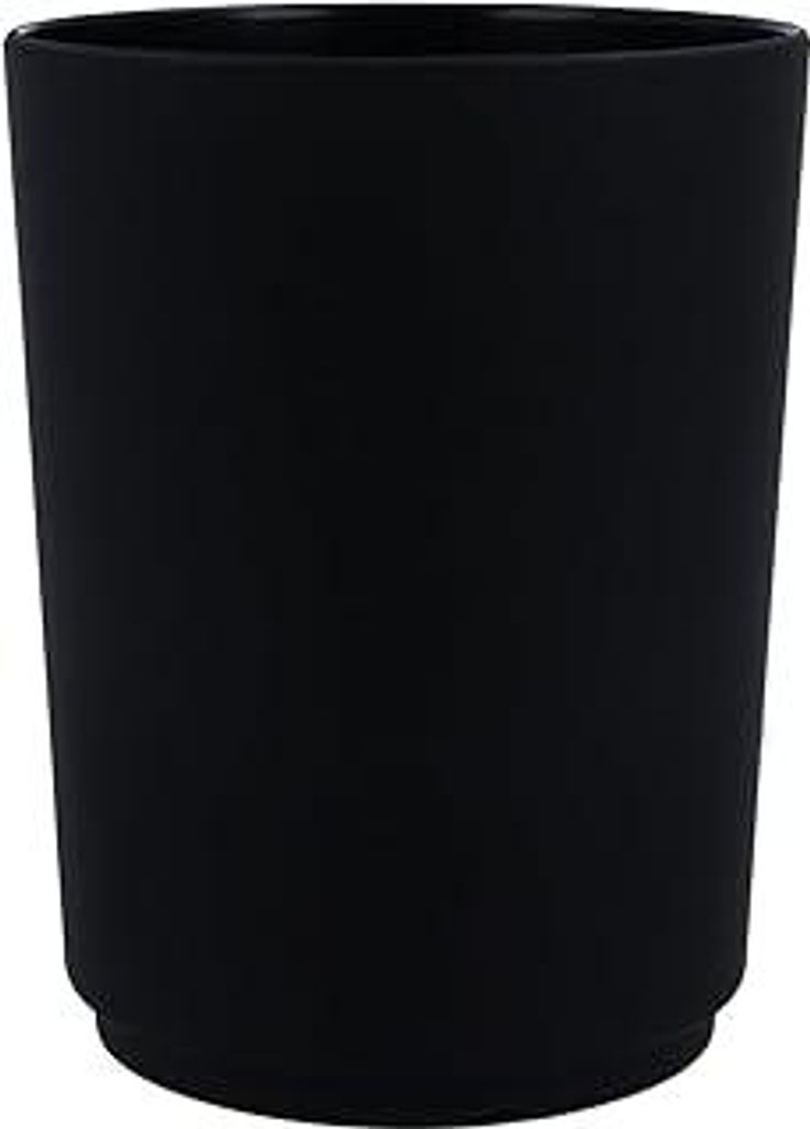 PARSA Beauty schwarzer Zahnputzbecher Flair – Vielseitiger, bruchsicherer Kunststoffbecher für Badezimmer – Hygienisch und langlebig, leicht z...