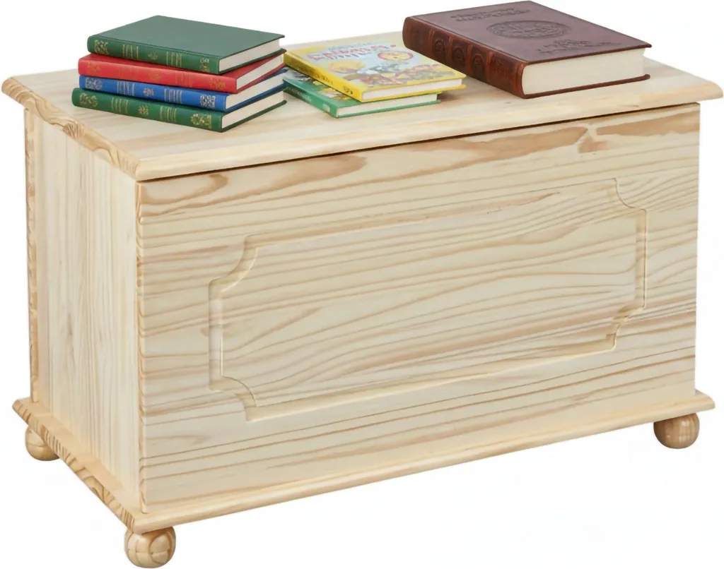 Banc Coffre en Bois Marron Naturel 89 cm, Design Plateau Ergonomique