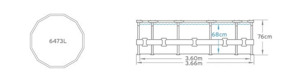 Bestway Swimmingpool Steel Pro Rahmen 366 x 76 cm Produktbild 39