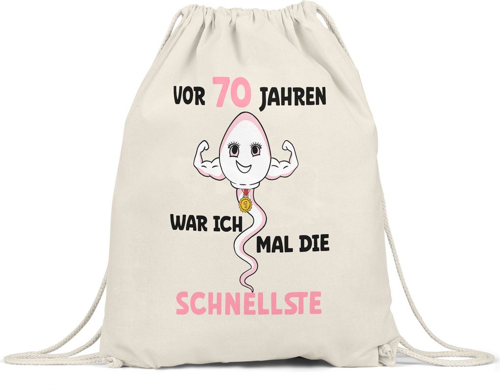 Vor 70 Jahren War Ich Mal Die Schnellste Turnbeutel Gymsack 70. Geburtstag Feier Party Geburtstagstorte Dance Birthday