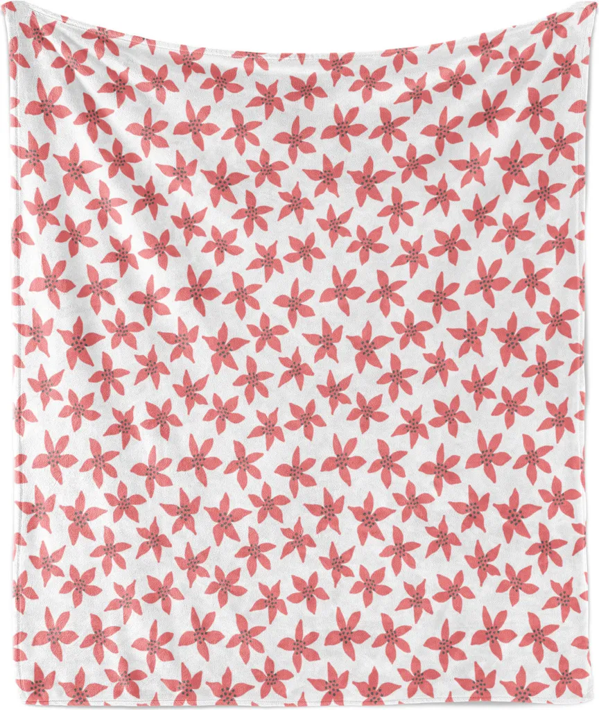 Coperta ABAKUHAUS Pile Flanella 175x230 cm - Poinsettia Rosso Vermiglio