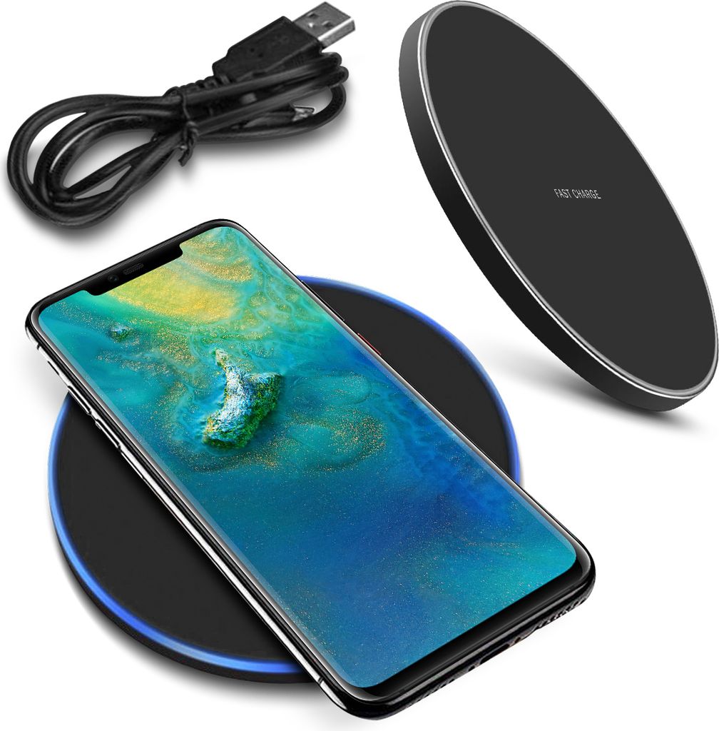 Schnell Ladegerät Huawei Mate 20 Pro QI Wireless Charger Induktive Ladestation