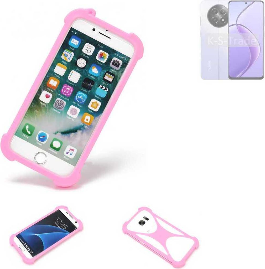 K-S-Trade Handy Hülle kompatibel mit Realme 12x 5G India Schutz Hülle Bumper Silikon Schutz Hülle Cover Case Silikoncase Silikonbumper TPU Softcase