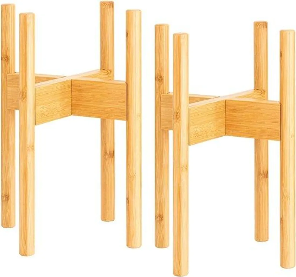 Support plante ajustable beige lot de 2 anti-rayures sol