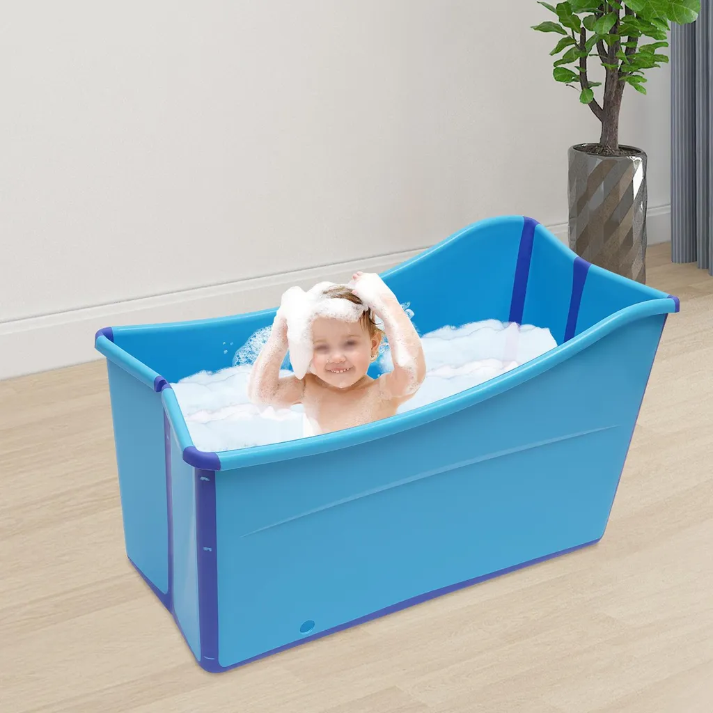 Baignoire pliable gain de place bleu - Solution bain sans travaux - 2