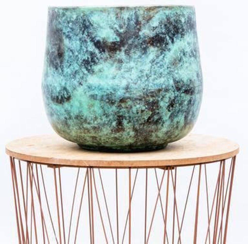 Pflanztopf Elisa Grün D39cm x H32cm Stilvoller Blumentopf Groß & dekorativ