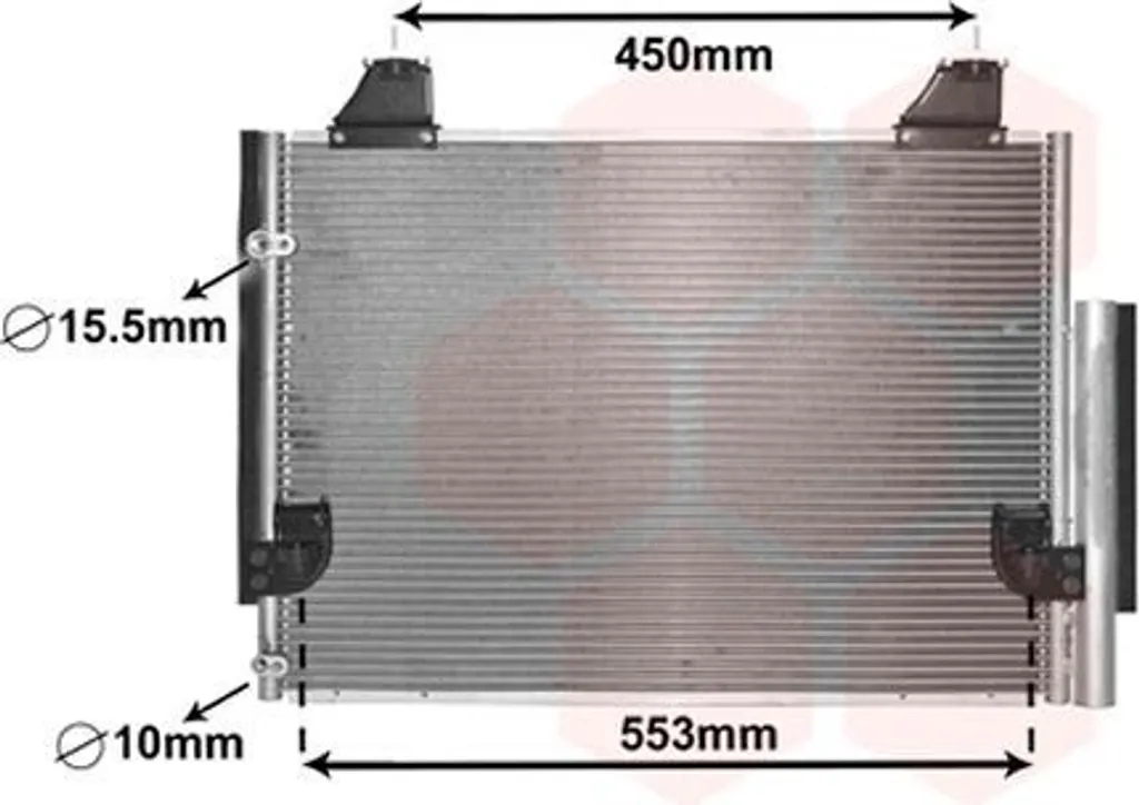 Condenseur VAN WEZEL 53005563 pour TOYOTA HILUX III avec Déshydrateur