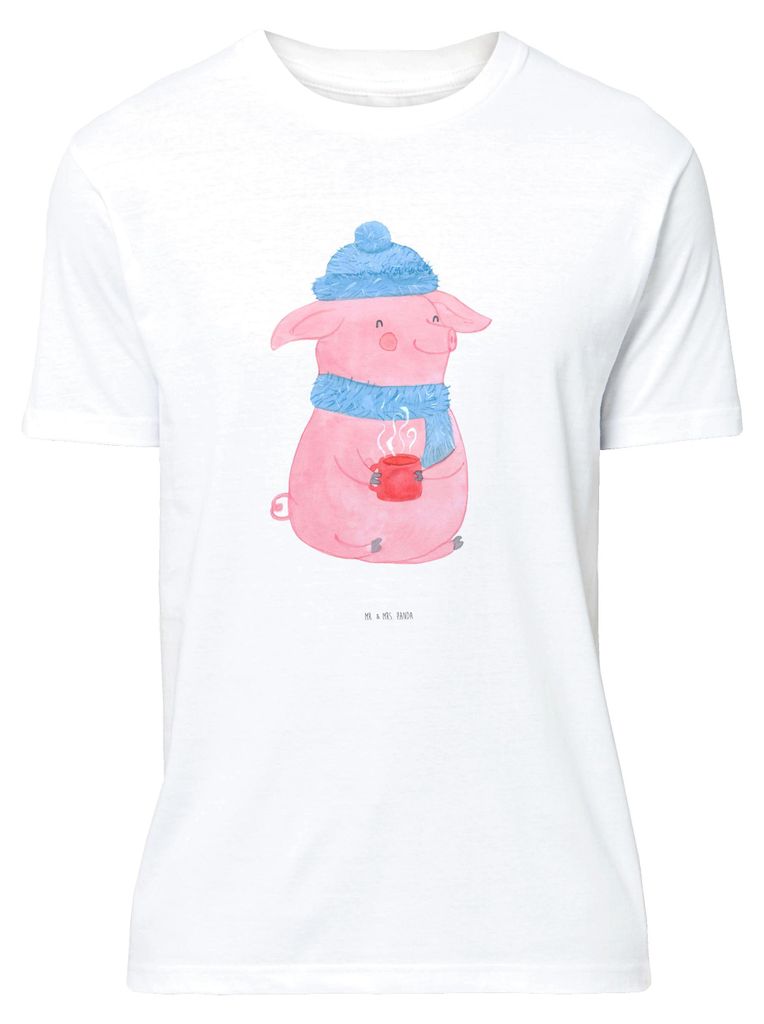 Mr. & Mrs. Panda T-Shirt Schweinchen Glühwein - Weiß - Geschenk, Weihnachtsmarkt, Print-Shirt, Tshirt, Weihnachten, Spruch, Betrunken, Shirt, Sta...