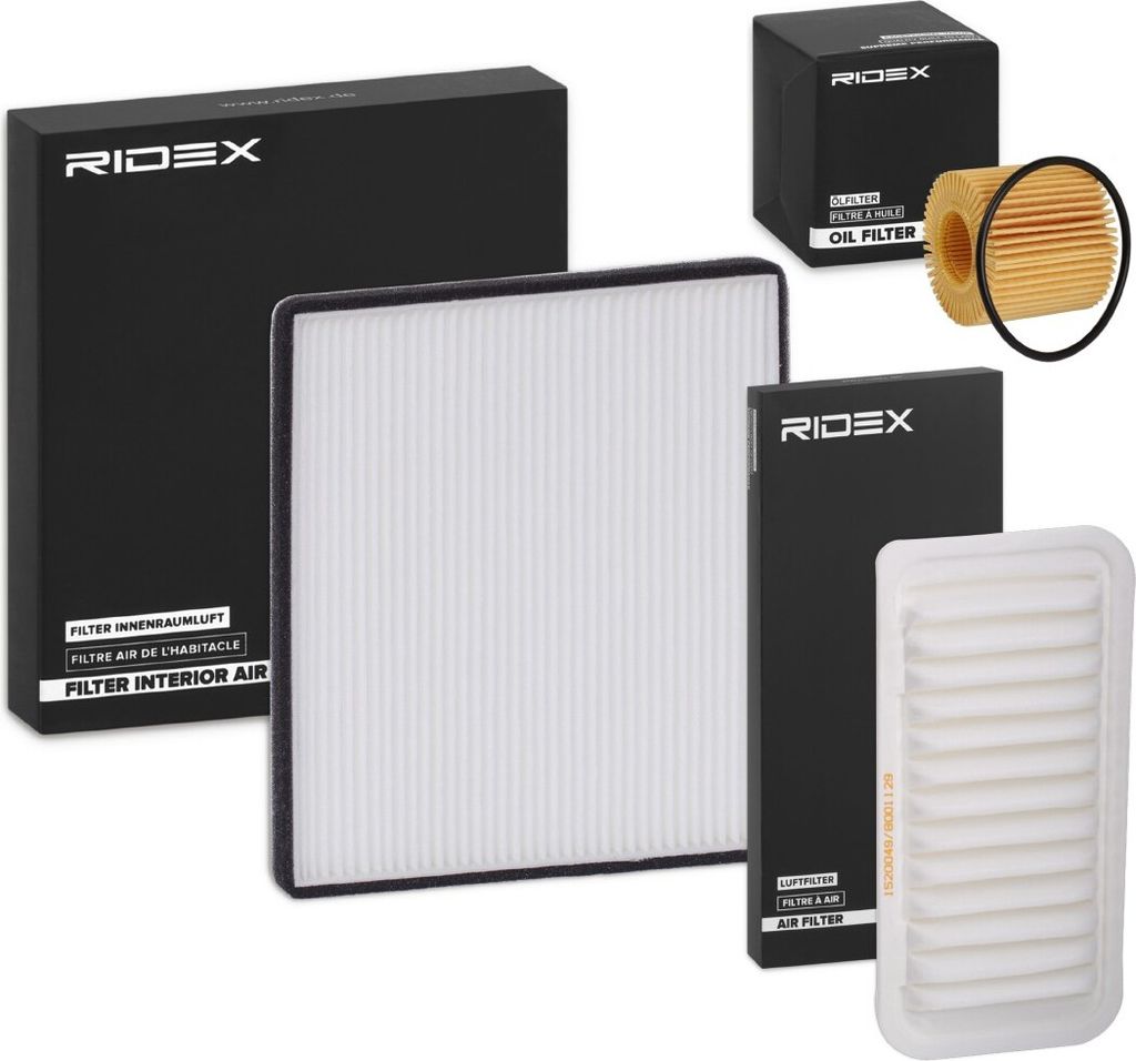 RIDEX Filterset Inspektionspaket Filtersatz für TOYOTA Yaris Schrägheck (P13) für LEXUS GS (GRS19, UZS19, GWS19)