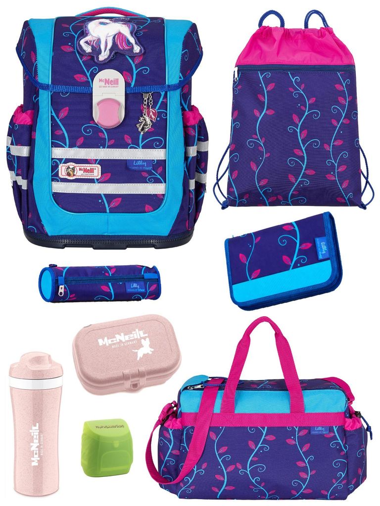 McNeill Ranzen-Set 9-tlg. mit Sporttasche Einhorn Produktbild 