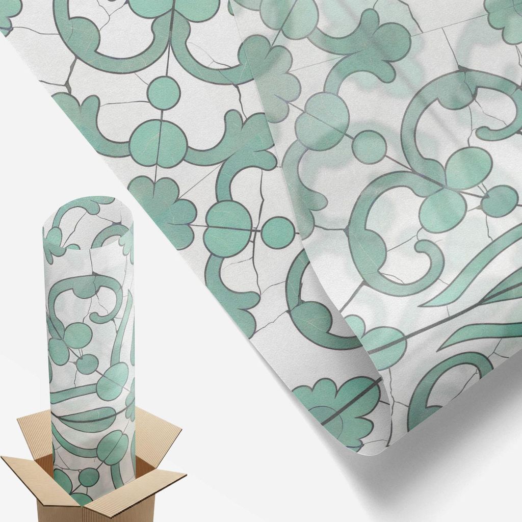 Sichtschutzfolie – 116x100 cm – Buntglas / Stained-Glass Design – blickdicht & dekorativ – selbstklebende Glasdekorfolie – UV-Schutz, ein...