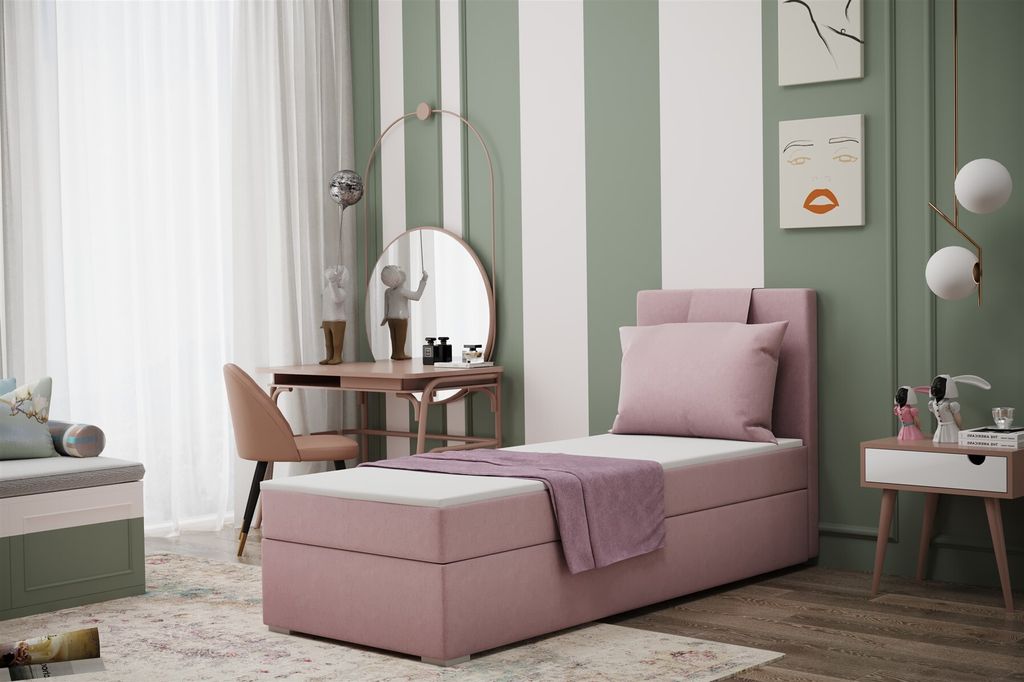 Boxspringbett Schlafzimmerbett SALMA 80x200cm in div. Farbvarianten