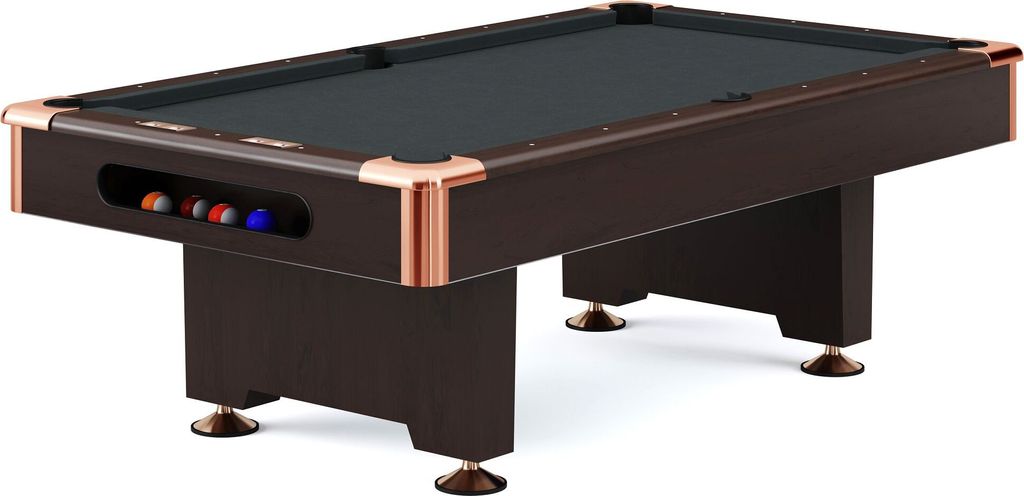 Automaten Hoffmann Billardtisch "Club Pro III" Dekor Nussbaum, Simonis 860, Slate-Grey, 8 ft (Spielfeld 224x112 cm)