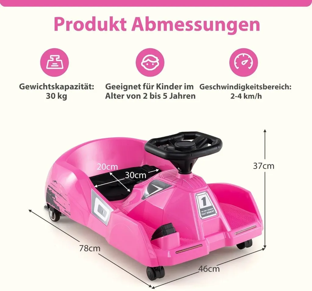 Kart électrique 3 en 1 pour enfants 12V avec balai amovible - Modèle GT3