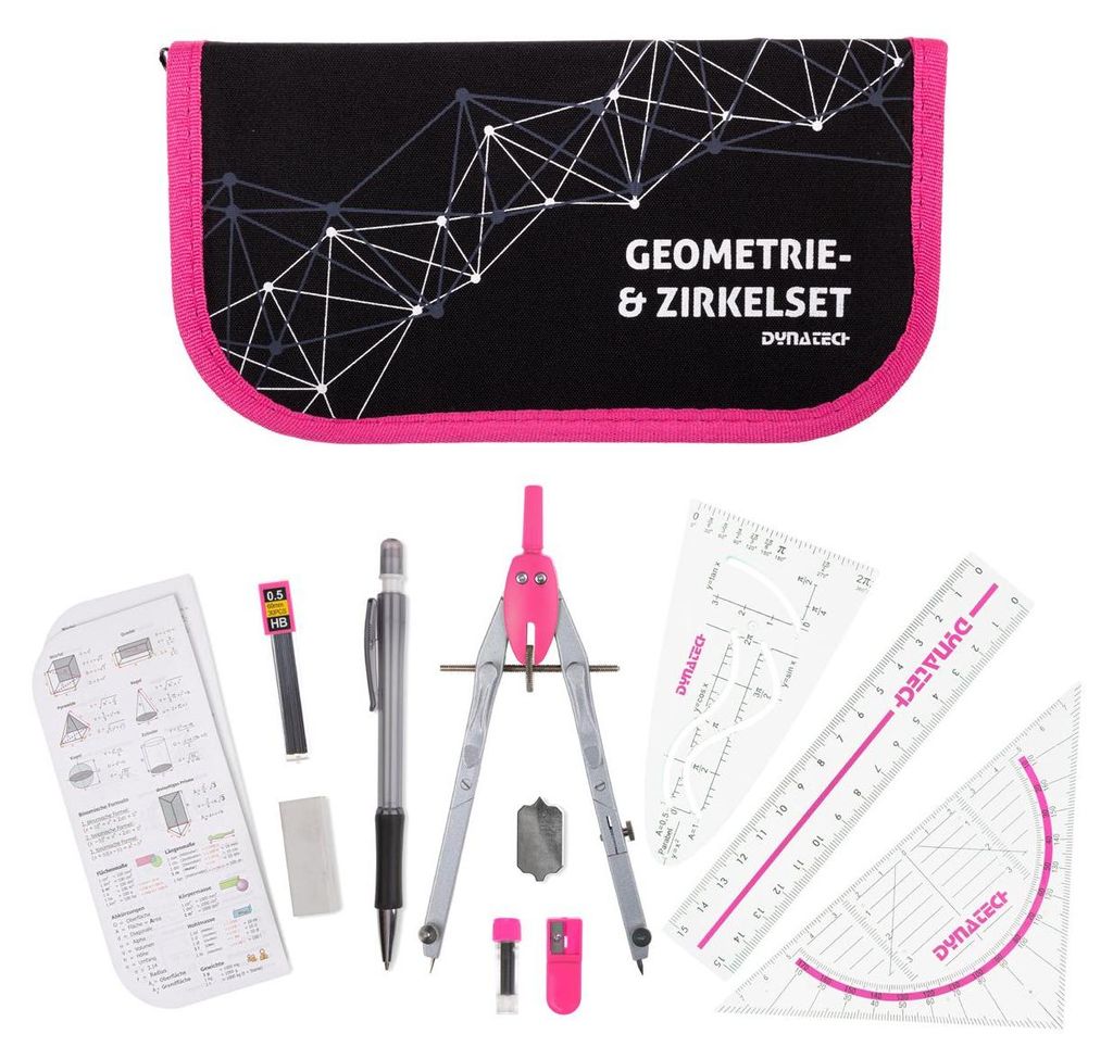 DynaTech Geometrie- und Zirkelset (13-teilig) Etui mit Produktbild 