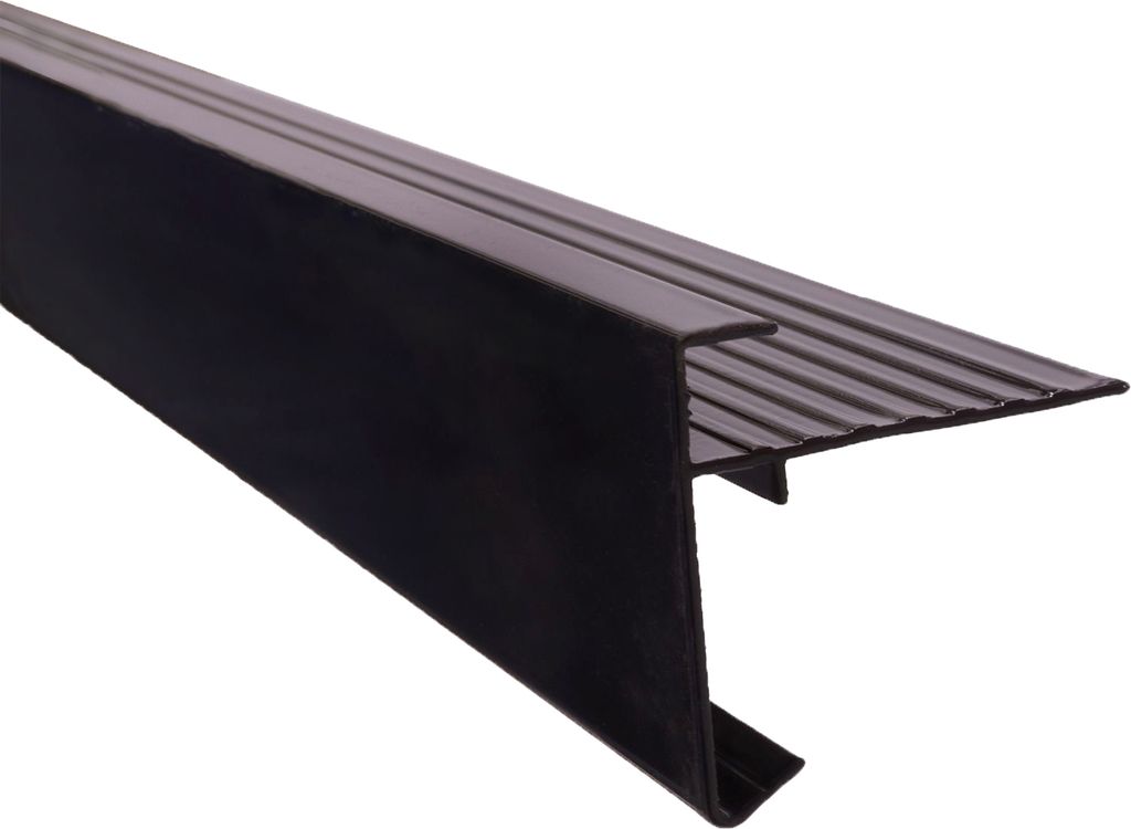 Dachrandprofil Schwarz Aluminium Gerade 4,5 x 4,5 x 124,5 cm - pro Stück