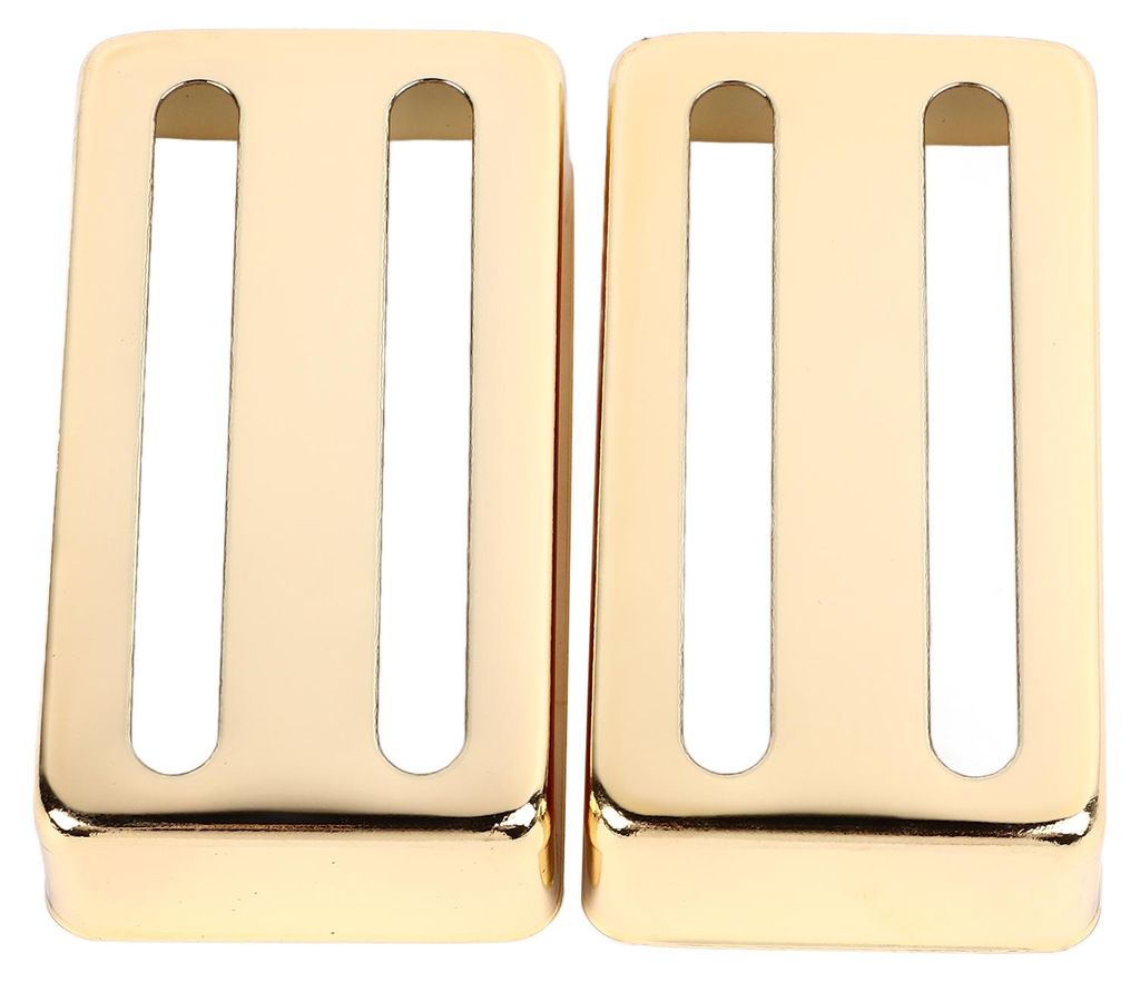 2 Stück E-Gitarren-Tonabnehmerabdeckung aus Messing, gute Wärmeableitung, kratzfest, rostfrei, Ersatzschale, Gold