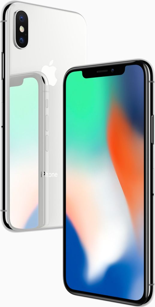 Apple iPhone X 14,7 cm (5,8 Zoll), (12MP Kamera, Auflösung 2436 x 1125 Pixel), Farbe:Silber, Apple Größe:256 GB