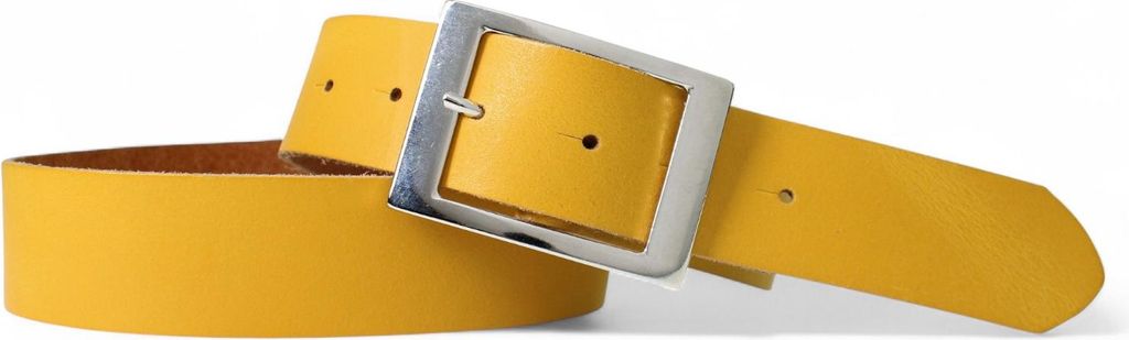 FRONHOFER Gürtel 4 cm rechteckige Gürtelschnalle silber, echt Ledergürtel Damen