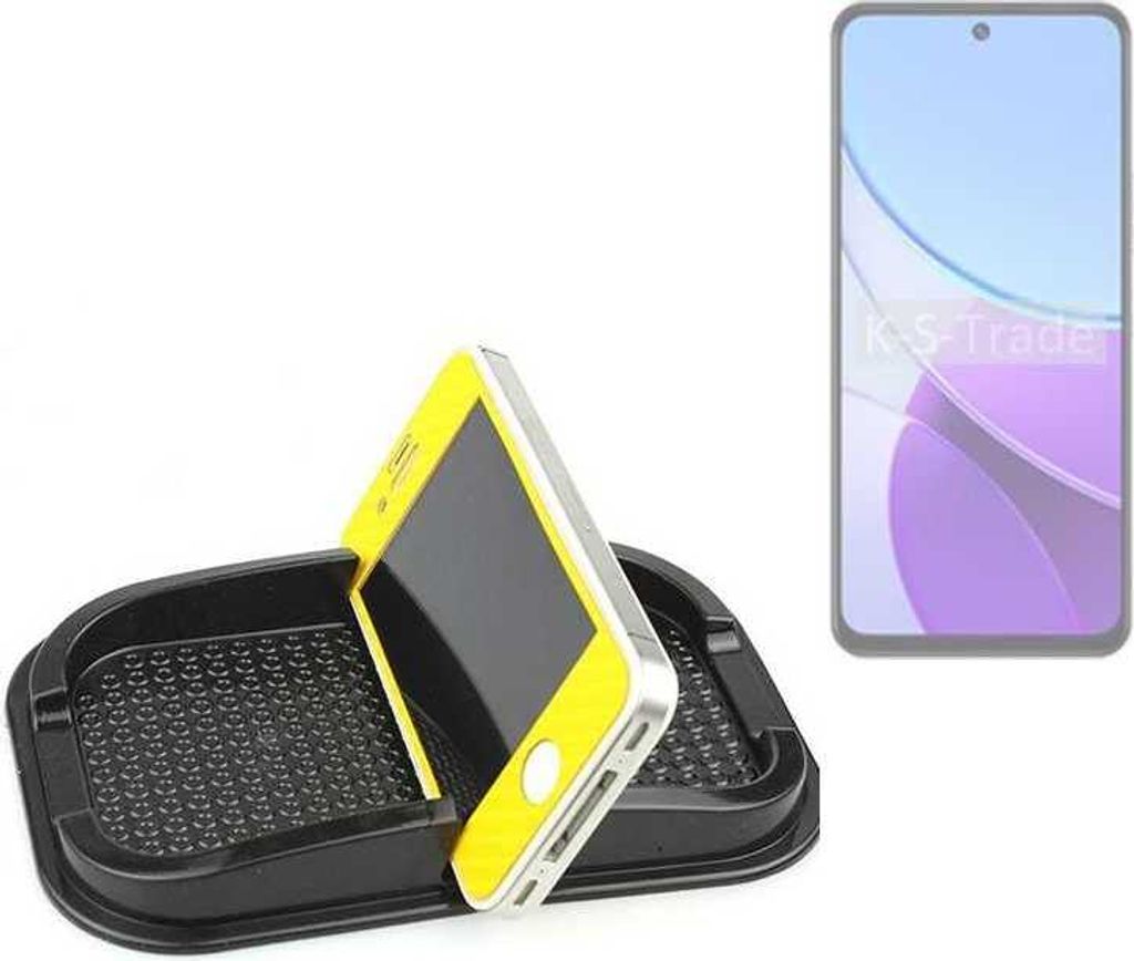 K-S-Trade Auto Anti Rutsch Matte Smartphone-Halter kompatibel mit Vivo Y19s Haft Pad Armaturenbrett Handy-Halterung Silikon