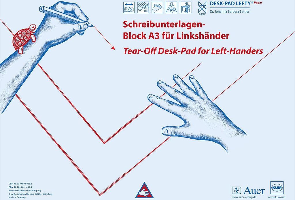 Schreibunterlagen-Block DESK-PAD LEFTY®, DIN A3, für Produktbild 