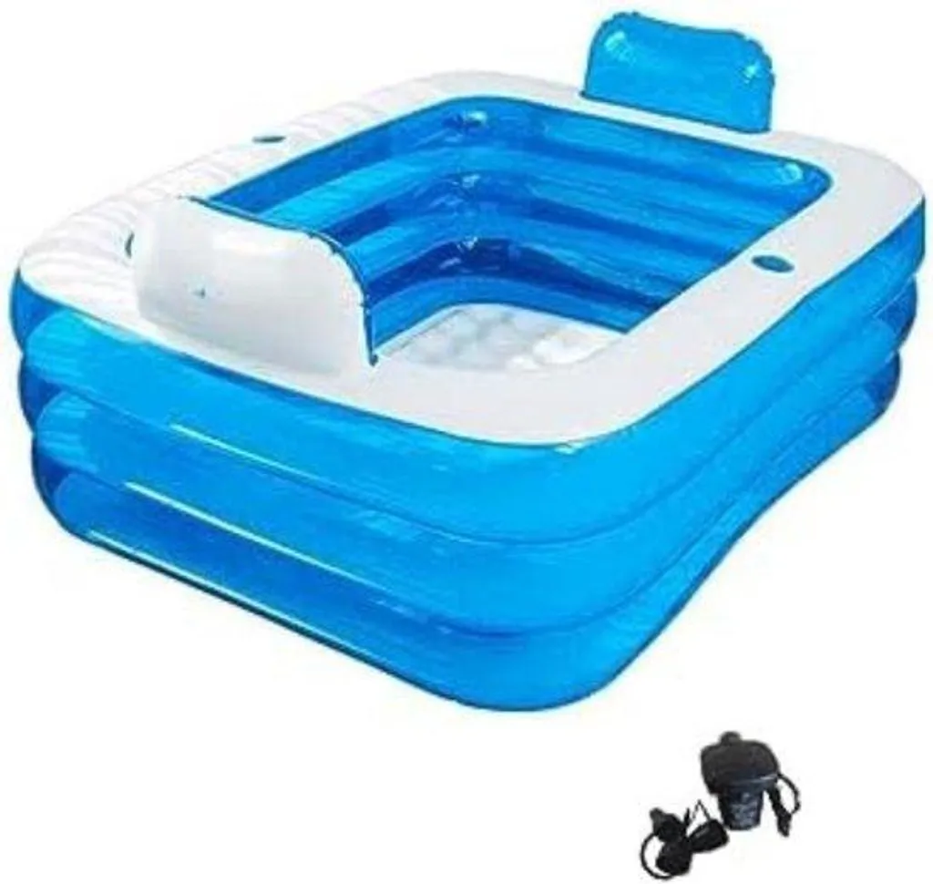 Baignoire îlot de relaxation bleue 160cm - Créer votre espace spa privé