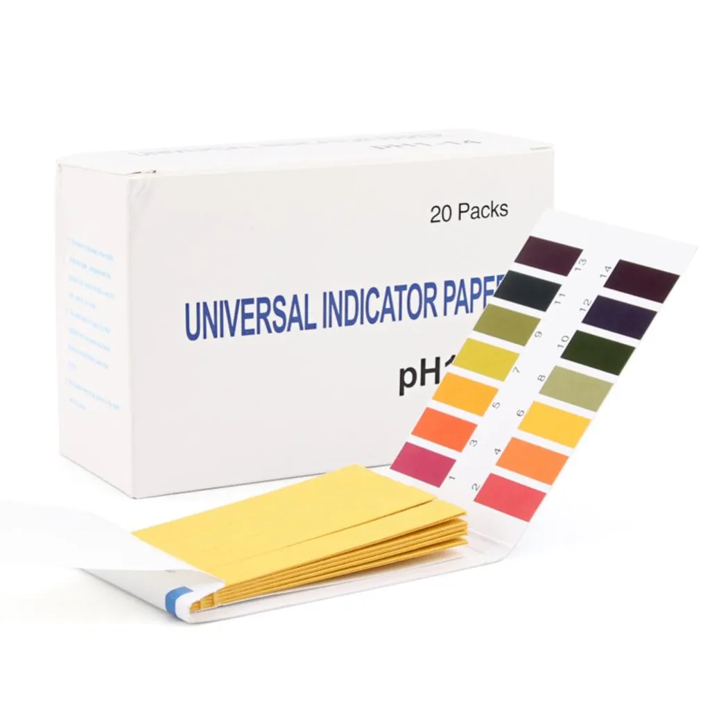 confezione da 20 strisce per il test del pH 1-14 - 1600 strisce per la misurazione del pH di acqua, terreno, mangimi e dieta, carta per test del pH completa
