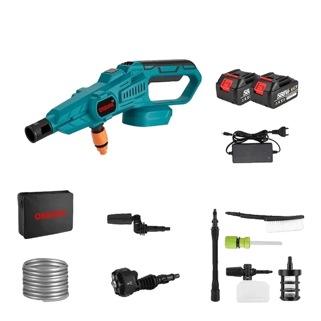 Idropulitrice a Batteria Potente 200 Bar | 2x Batterie + Spina UE