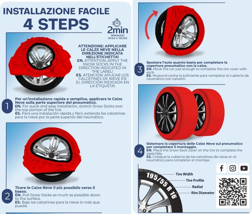 Offerta Catene Neve Tessuto DAC Active 3D XS - 155/65 R13 Auto - 9