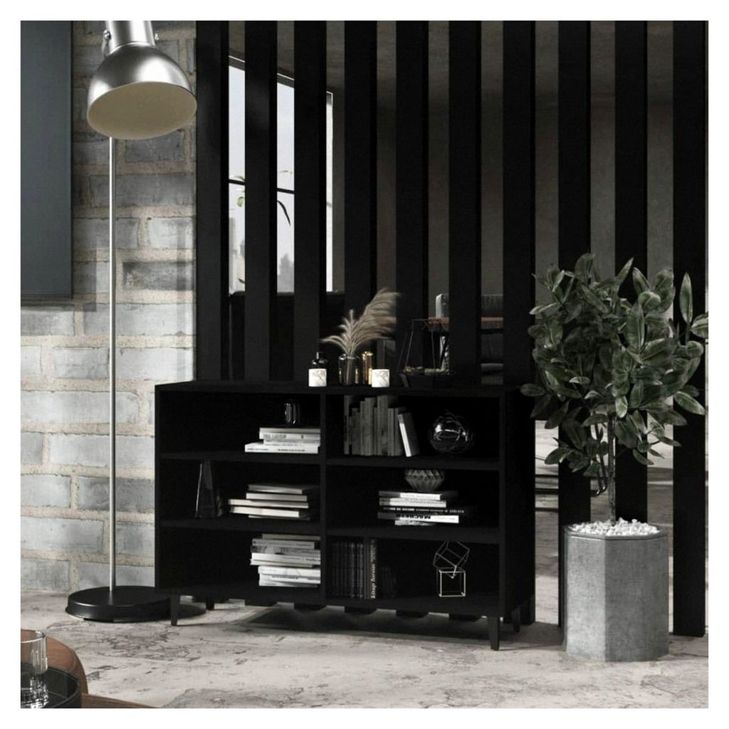 Sideboard, Schwarz, 103,5 x 35 x 70 cm, Holzwerkstoff