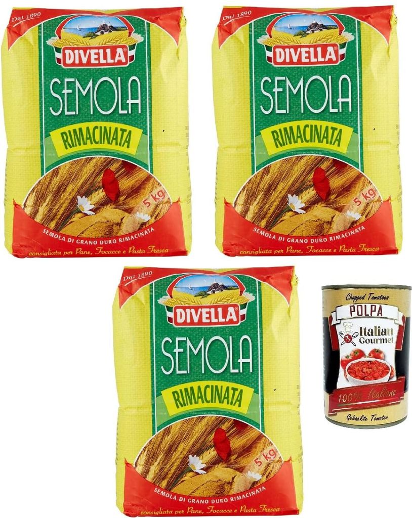 Divella Semola Rimacinata Hartweizenmehl für Pasta & Pizza Produktbild 