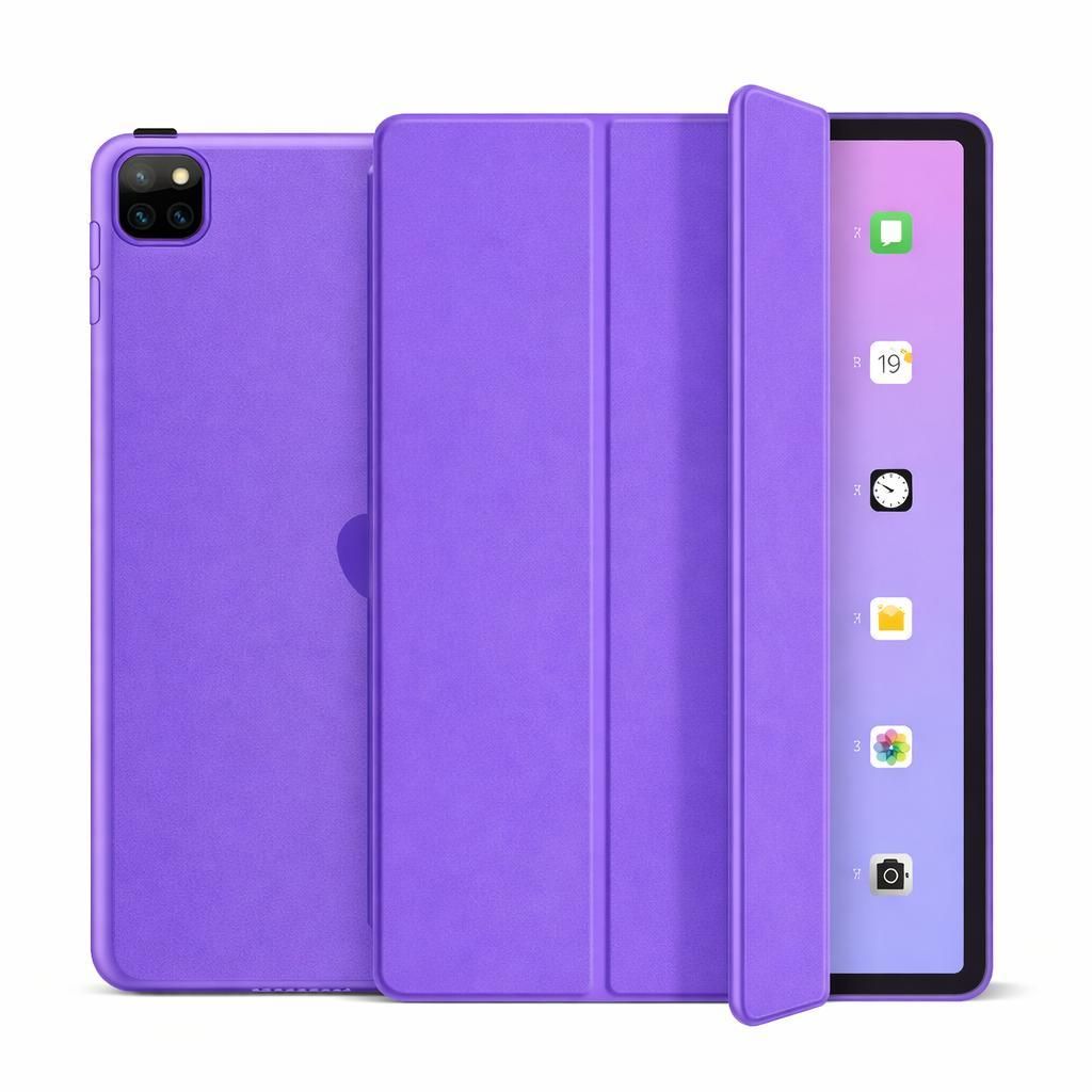 Schutzhülle für Apple iPad Pro 11" 4./3./2./1. Generation (2022/2021/2020/2018) Smart Cover Schutz Auto Wake Up Sleep Hülle Tasche Etui Case - Lila
