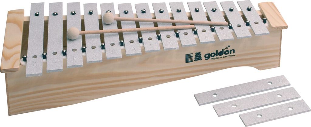 Aluminium Metallophon, Xylophon mit 13 Klangplatten und 2 Schlägeln für Kinder