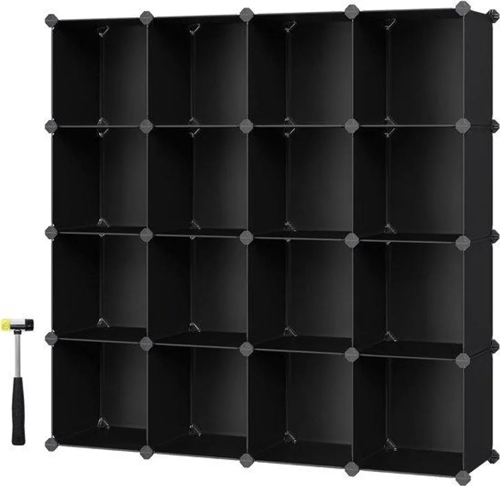 Rangement de bureau Kubus à monter soi-même étagères noires légères