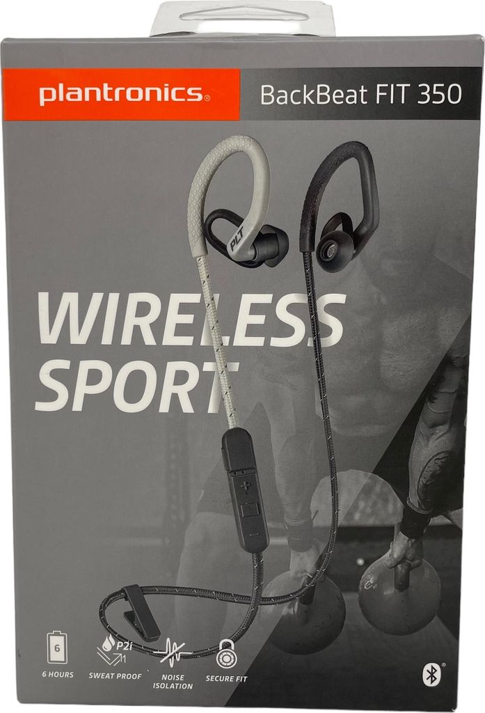 Poly BackBeat Fit 350, Kabellos, 20 - 20000 Hz, Sport, 22 g, Kopfhörer, Grau, Weiß