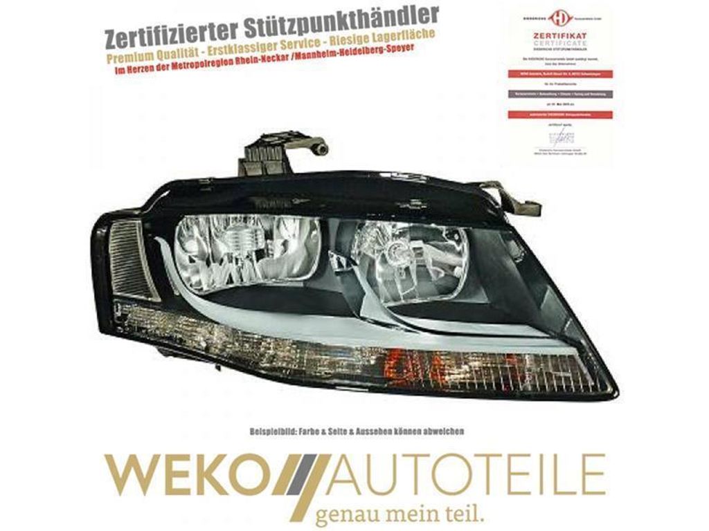 Scheinwerfer re. Audi A4 07+ TYC H7+H7 mit Motor für LWR