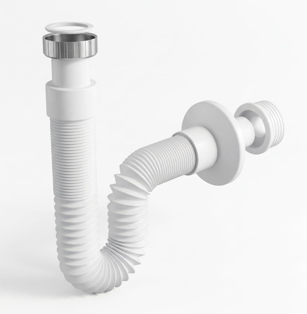 Flexibler Siphon Waschbecken 1 1/4" x 32 mm Produktbild 
