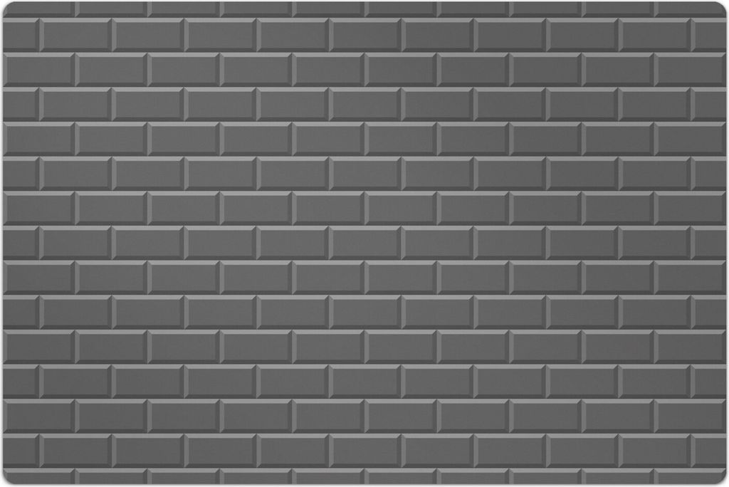 Küchenmatte 60x90 cm Vinylmatte Bodenmatte Dekoration - farbige Backstein Ziegel