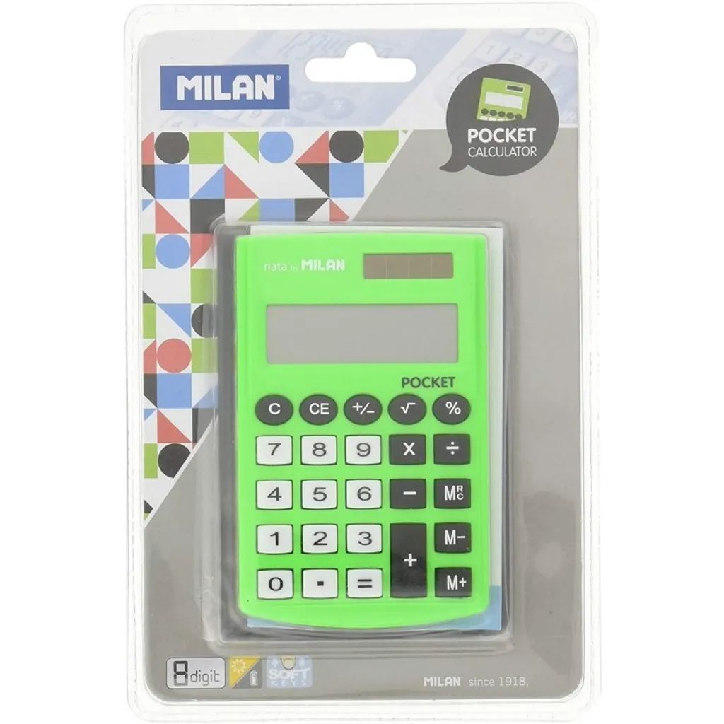 Milan 150908GBL - Calcolatrice, verde DOLORES
