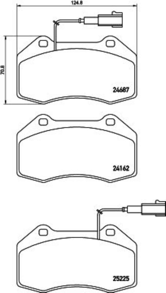 BREMBO Bremsbeläge Satz Vorne für ALFA ROMEO 4C Coupe (960) P 23 162