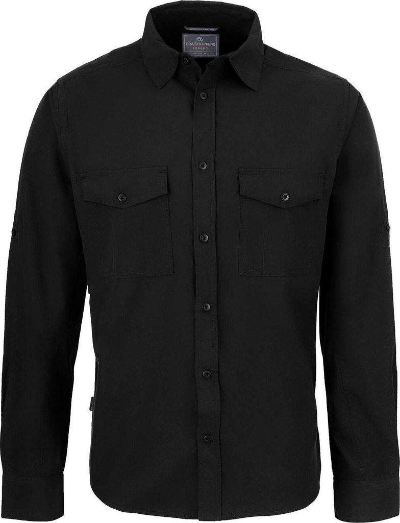 Craghoppers Expert - "Kiwi" Hemd für Herren, Langärmlig BC7339 (XXL) (Schwarz)