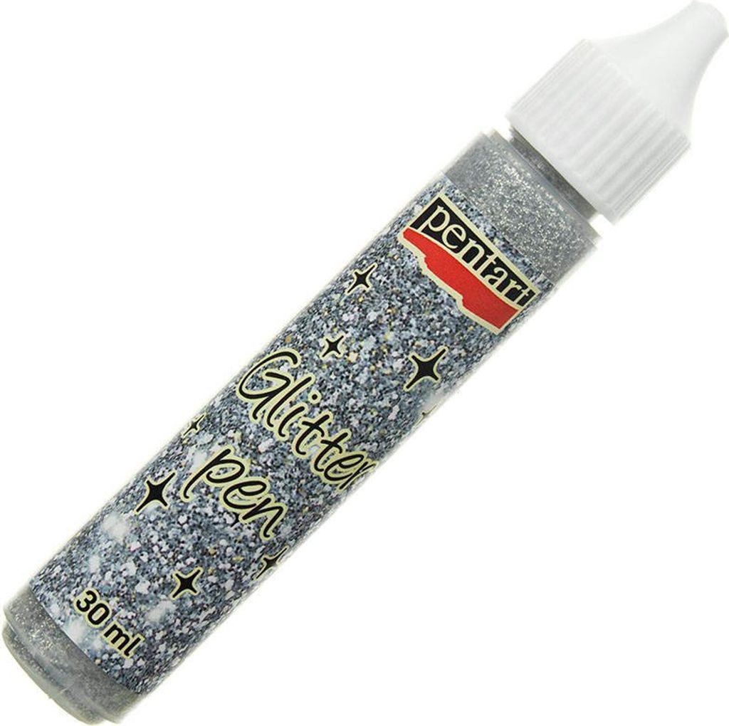 PENTART penna glitter, 30 ml, argento Immagine del prodotto 