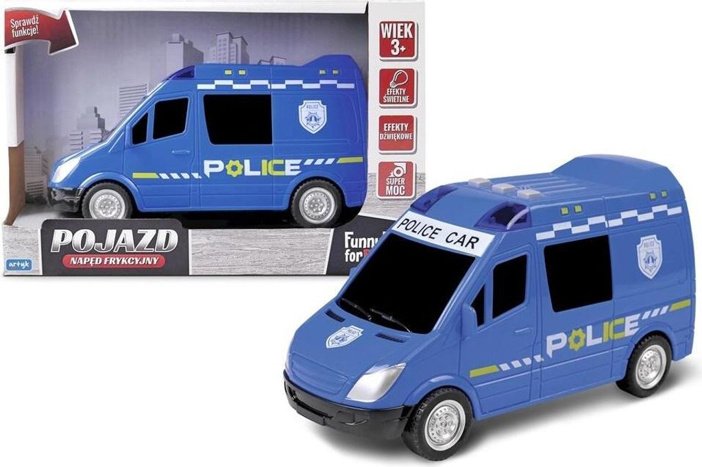 Rasantrieb Polizei Spielzeugauto mit Licht & Sound 17cm