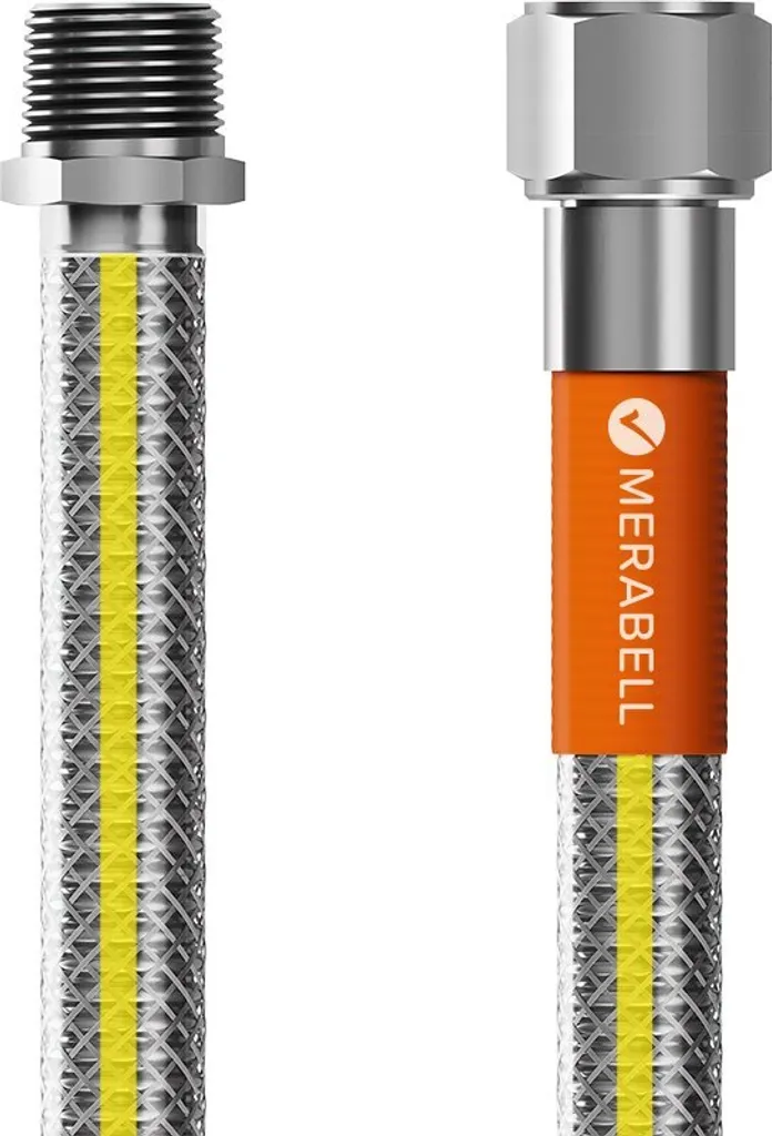 Flexible Gaz Inox 100 cm Merabell R1/2"-Rp1/2" pour Cuisinière et Four