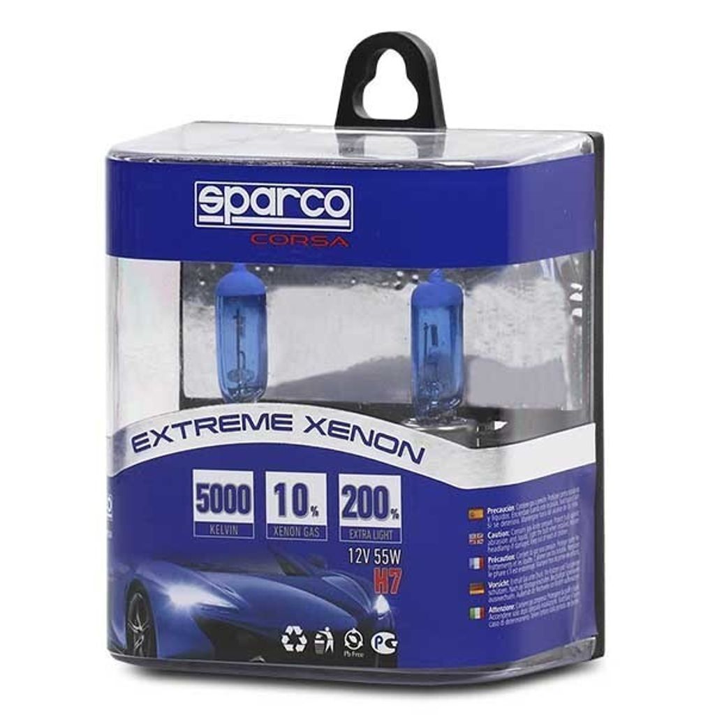 Sparco Paire d'ampoules auto h7 12V 55W lumière froide Image du produit 