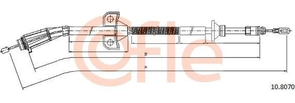 Câble de frein de stationnement V70 COFLE 10.8070 - Liaison OE 30793822