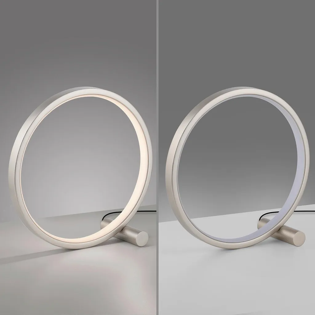 Lampada Scrivania LED Argento 25,5 cm | Luce Metallo Resistente - 9