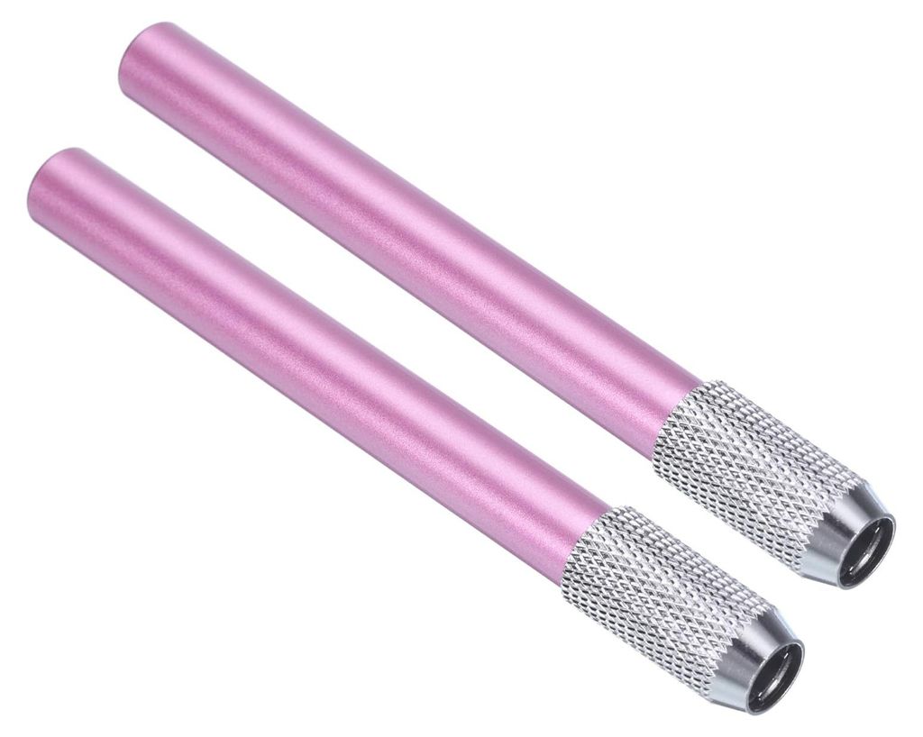 Verstellbare Stifthalter aus Metall für kurze Bleistifte, Buntstifte, Schrein, Bürobedarf, Rosa