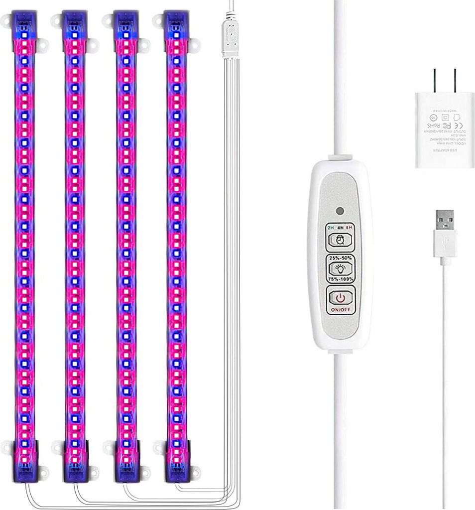 LED-Pflanzenwachstumslicht, Fülllicht, USB-Timing, intelligentes Dimmen, Sonnenlicht, Vollspektrum, Blumenständer, Pflanzenlichtstreifen